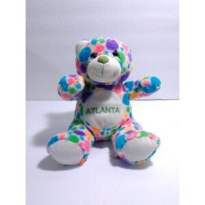 Fiesta Atlanta Multicolor Spot Dots Teddy Bear Plush Stuffed Animal Toy 8"